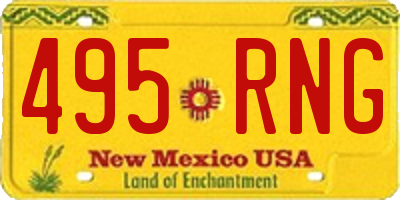 NM license plate 495RNG