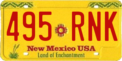 NM license plate 495RNK