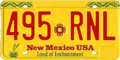 NM license plate 495RNL