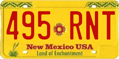 NM license plate 495RNT