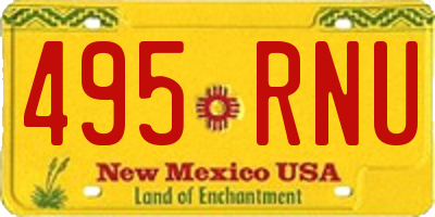 NM license plate 495RNU