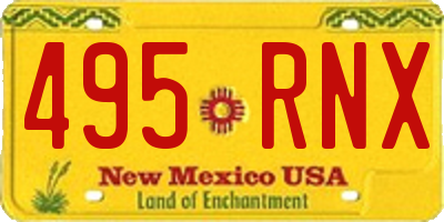 NM license plate 495RNX