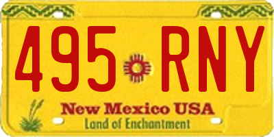 NM license plate 495RNY