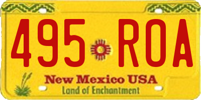NM license plate 495ROA