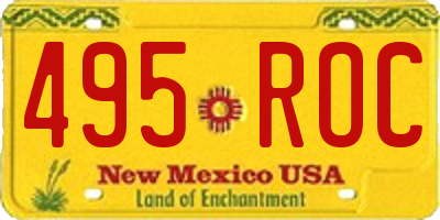 NM license plate 495ROC