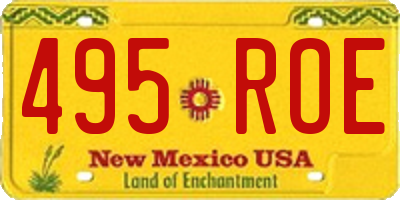 NM license plate 495ROE