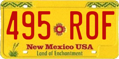 NM license plate 495ROF