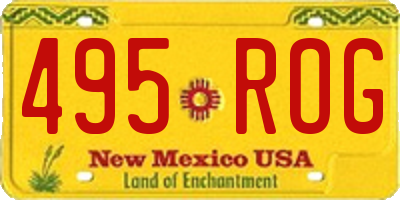 NM license plate 495ROG