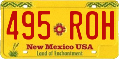 NM license plate 495ROH