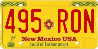 NM license plate 495RON