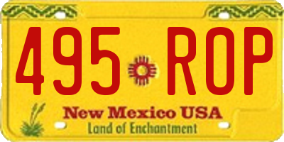 NM license plate 495ROP