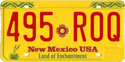 NM license plate 495ROQ
