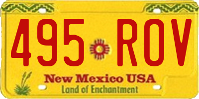NM license plate 495ROV