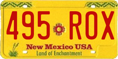 NM license plate 495ROX