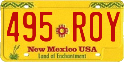 NM license plate 495ROY