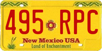 NM license plate 495RPC