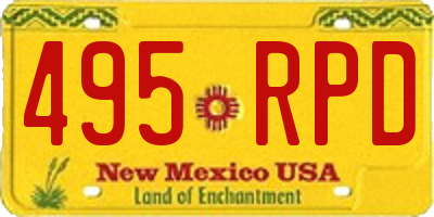NM license plate 495RPD