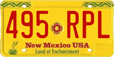 NM license plate 495RPL