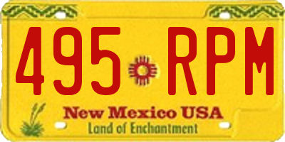 NM license plate 495RPM