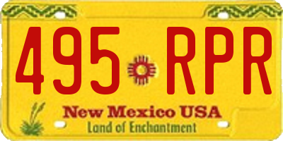 NM license plate 495RPR
