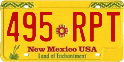 NM license plate 495RPT
