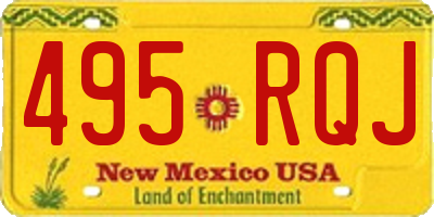 NM license plate 495RQJ