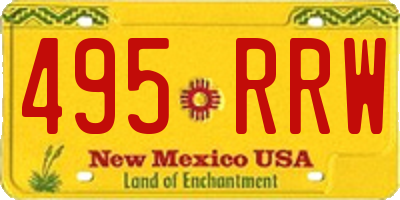 NM license plate 495RRW