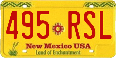 NM license plate 495RSL