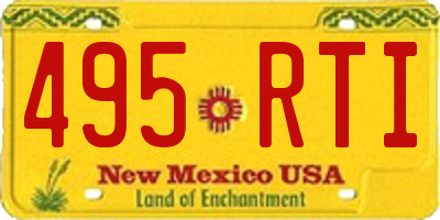 NM license plate 495RTI