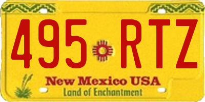 NM license plate 495RTZ