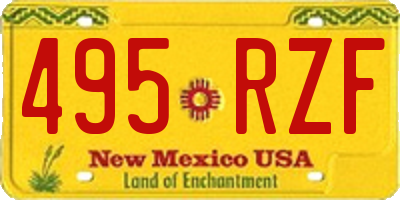 NM license plate 495RZF