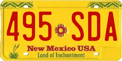 NM license plate 495SDA