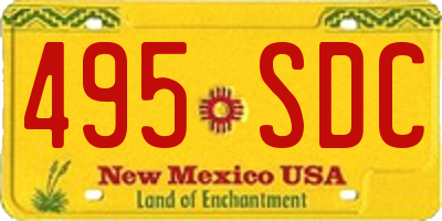 NM license plate 495SDC