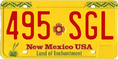 NM license plate 495SGL
