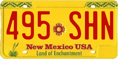 NM license plate 495SHN