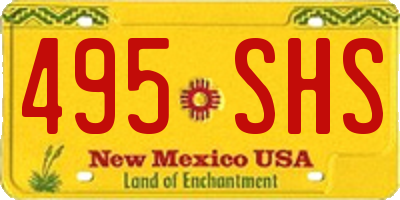 NM license plate 495SHS