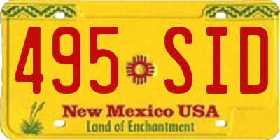 NM license plate 495SID