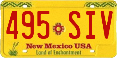 NM license plate 495SIV