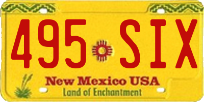 NM license plate 495SIX
