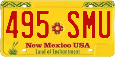 NM license plate 495SMU