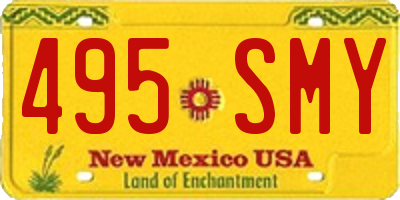 NM license plate 495SMY