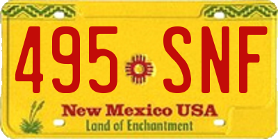 NM license plate 495SNF