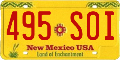 NM license plate 495SOI
