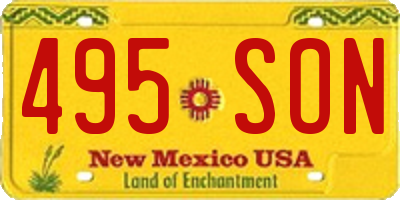 NM license plate 495SON