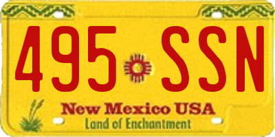 NM license plate 495SSN
