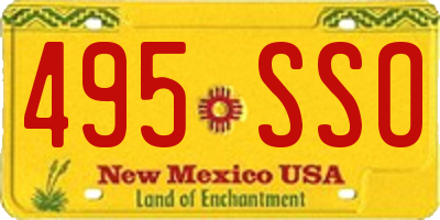NM license plate 495SSO