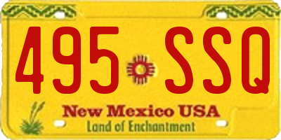 NM license plate 495SSQ