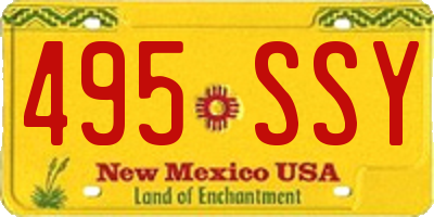 NM license plate 495SSY