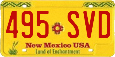 NM license plate 495SVD