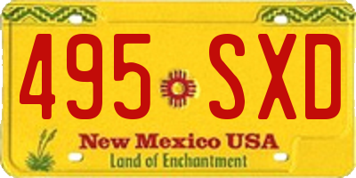 NM license plate 495SXD
